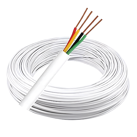 Cabo Alarme 2 Pares 4 Vias 0,50mm Interfone 100Mt
