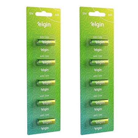 KIT 10 PILHA ALCALINA A23 12V ELE82195 ELGIN