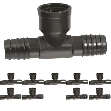 KIT 10 TE INTERNO CONEXAO PVC TUBO IRRIGACAO 3/4 PT AMANCO