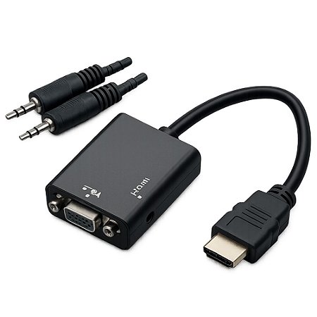 CONVERSOR HDMI X VGA C/ AUDIO STEREO P2