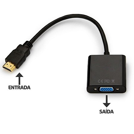 CONVERSOR VGA X HDMI C/ AUDIO STEREO P2 EXBOM