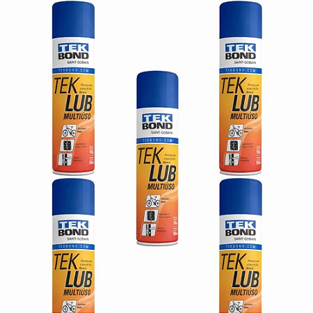 KIT 5 LUBRIFICANTE SPRAY 300ML/150G TEKBOND