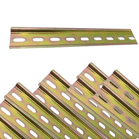 KIT 10 TRILHO DIN 35 X 7,5 PERFURADO 50CM
