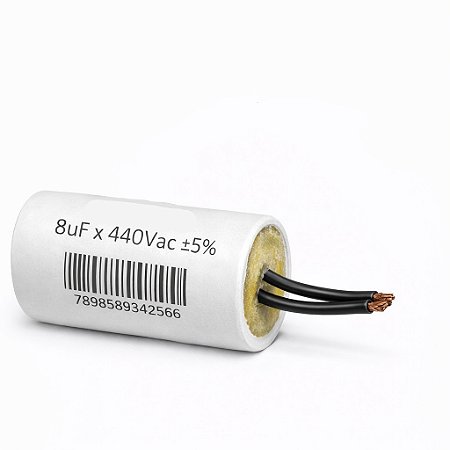 CAPACITOR 2 FIOS METALIZADO 8 UF X 440V TRIO