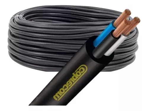 Cabo PP Flexível 3x6,00mm Cobrecom 500V Para Máquinas e Equipamentos