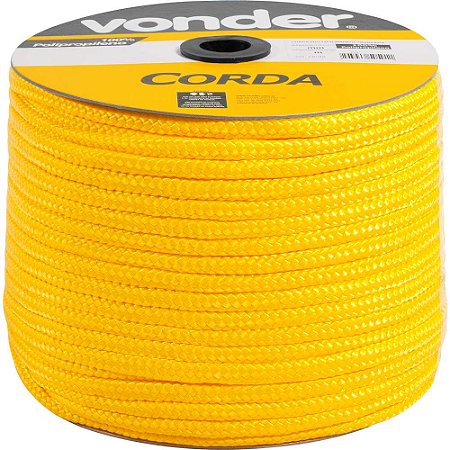 Corda Multifilamento Trançada 10mm Amarela Vonder 5m 10m 20m 50m Alta Resistência