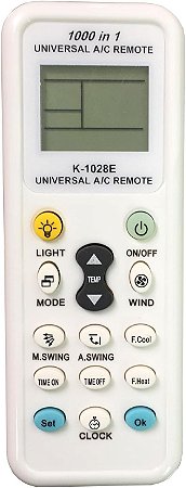 Controle Remoto Universal Ar Condicionado K-1028E 1000 em 1 LCD Quente Frio