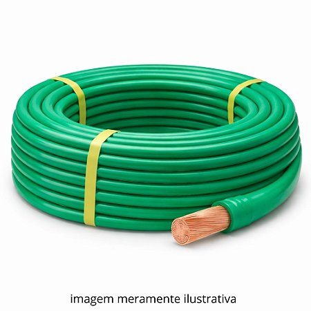 KIT 10 METROS CABO FLEXIVEL 16,00 MM VERDE