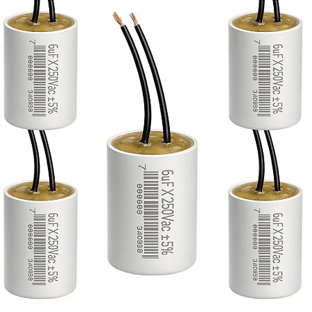 KIT 05 CAPACITOR PERMANENTE C/CABO 50,0 UF/250V TRIO
