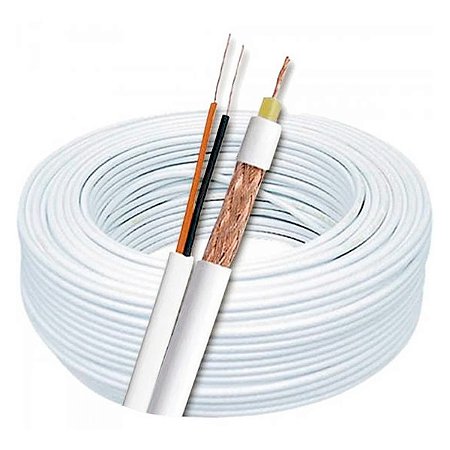 KIT 50MT CABO CAMERA 4MM BIPOLAR 2X26AWG MEGATRON