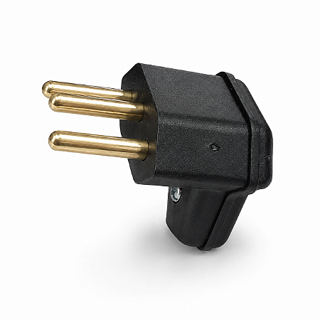PLUG MACHO PLD6-3 PRETO 2P+T 10A 90G