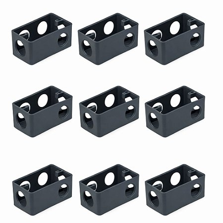Kit 10 Caixas Condulete PVC 1 Pol 6 Entradas Cor Cinza Masster Instalacao Eletrica Aparente