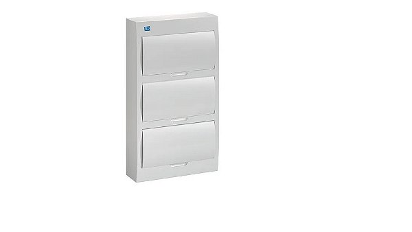 Kit Quadro de Distribuição WEG Sobrepor Branco para 36 Disjuntores DIN com Barramento