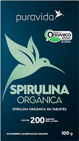 PURAVIDA SPIRULINA ORGÂNICA - 200 tablets de 500mg