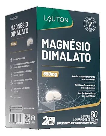 Magnésio Dimalato Max - 60 COMPRIMIDOS | Lauton Nutrition