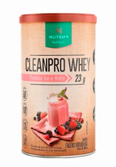 CLEANPRO WHEY. ISOLADO E HIDROLISADO NUTRIFY - 450GR