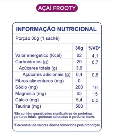 BT 400 Nitrato Gel sabor Frooty Açaí (10un x 30g) - DOBRO