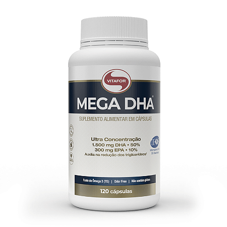 Ômega 3 Mega DHA - 120 cap - Vitafor