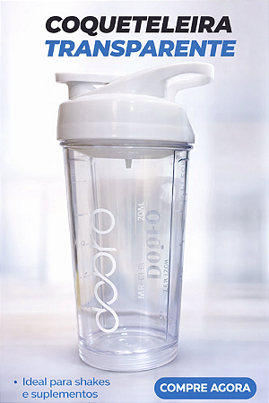 Coqueteleira Transparente Premium 700ml Dobro