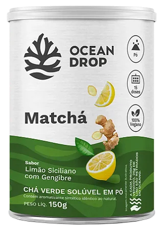 Matcha Gengibre e Limão Siciliano 150g - OCEAN DROP