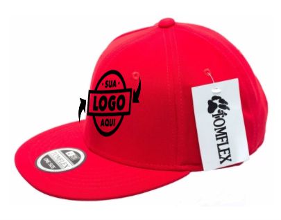 Boné Aba Reta Vermelho Liso Original