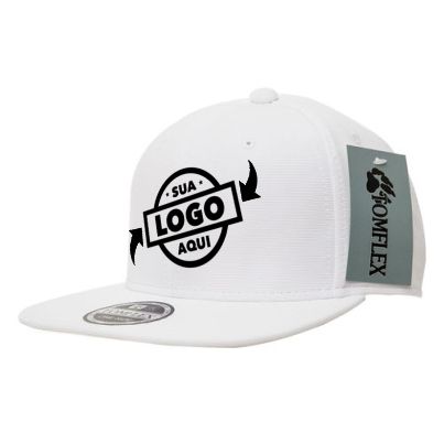 Boné Tomflex Unissex Masculino Feminino Aba Reta Aberto Branco