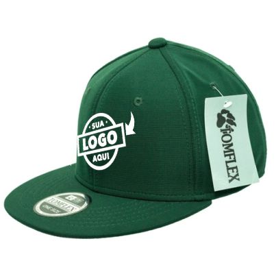 Boné Fechado Aba Reta Snapback Tomflex Verde Original