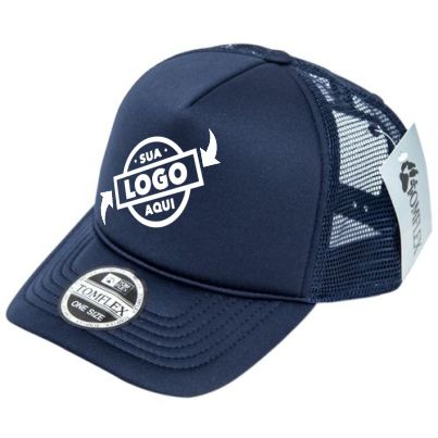 Boné Tomflex Trucker Tela Masculino Azul Marinho