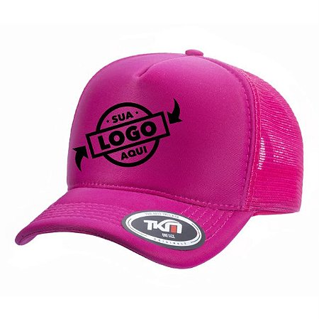Boné Trucker Poliéster Pink