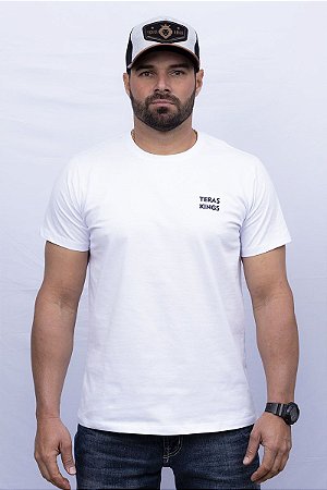 Camiseta Teras Kings Básica Branca/Azul Marinho