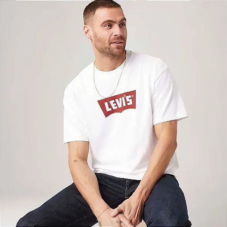Camiseta Levis Branca Manga Curta