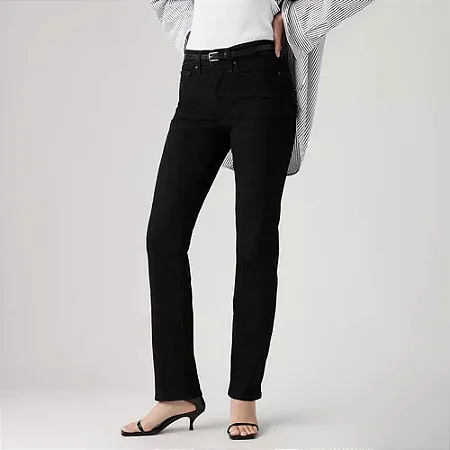 Calça Levis Feminina 314 Preta Shaping Sthaight