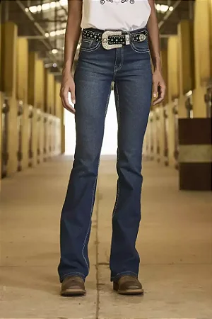 Calça Self Feminina CBT03 Boot Cut Dark Blue