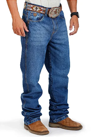 Calça Rodeo Farm Masculino Bordado Laranja Neon