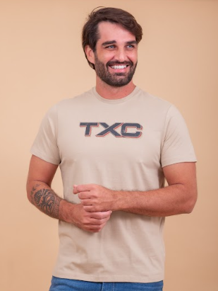Camiseta TXC Masculino Estampa Bege Ref 192229