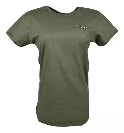 Camiseta TXC Feminina Basica Verde Militar Ref 50367