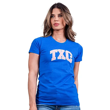 Camiseta TXC Feminina Estampada Azul Ref 50859