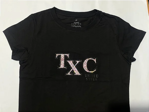 Camiseta TXC Feminina Estampada Preta REF 50849