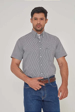 Camisa TXC Masculina Xadrez Preto 2763C