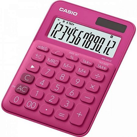 Calculadora de Mesa 12 Dígitos MS20UC Pink CASIO