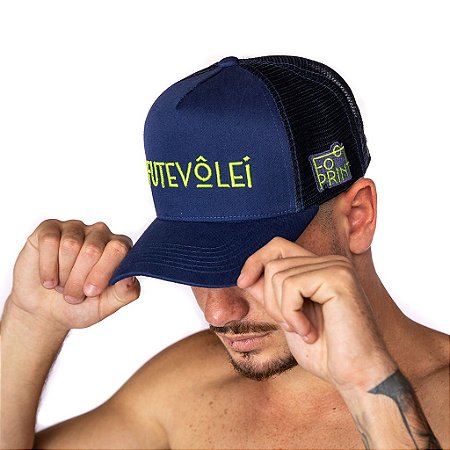 Boné Futevôlei Rede Traseira - Azul e Verde