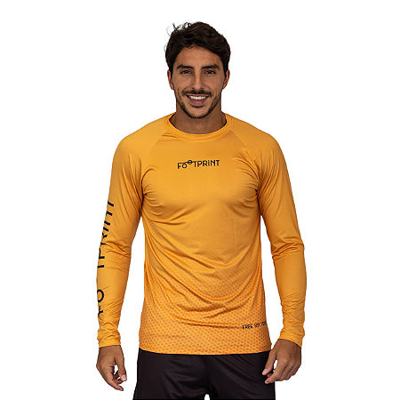 Blusa Treino Manga Longa Masculino Free On Sand Laranja