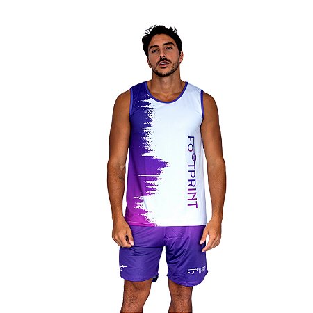 Regata Treino Masculino Free On Sand Roxo Degradê