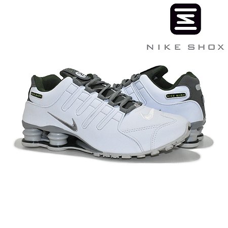 nike shox branco com cinza