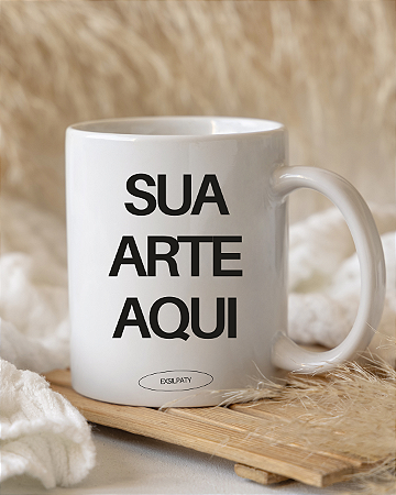 Caneca Porcelana Personalizada Branca 325ml