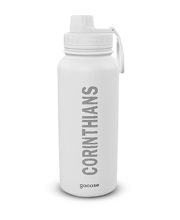 Garrafa Térmica Gocase Fresh 950ml Corinthians Cor Branca