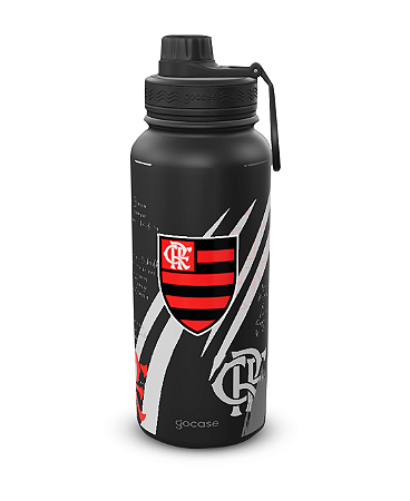 Garrafa Térmica Gocase 950ml Flamengo Cor Preta Urubu - Preto
