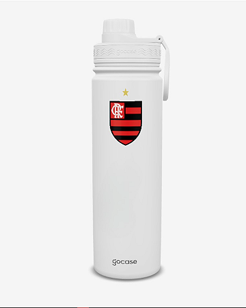 Garrafa Térmica Gocase Fresh 650ml Flamengo Escudo Branca