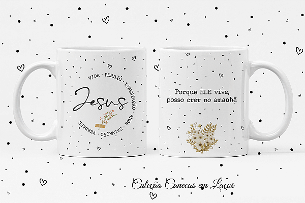 Caneca Porcelana Personalizada - Coleção Canecas em Laços