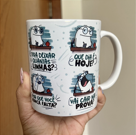 Caneca Porcelana Personalizada - Coleção FLORK DIA DOS PROFESSORES (P4)
